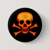 Oranje Biogevaar Button (Voorkant)