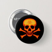 Oranje Biogevaar Button (Voorkant /achterkant)