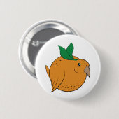 Oranje Birble Ronde Button 5,7 Cm (Voorkant /achterkant)