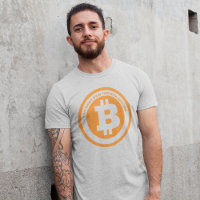 Oranje Bitcoin Symbool Custom Bericht Graphic
