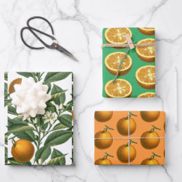 Oranje blaasbloem Inpakpapier Vel