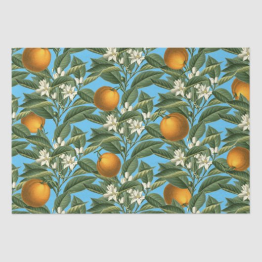 Oranje blaasbloem Tissuepapier (Voorkant)