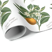 Oranje blaasbloem van botanische vruchten Cadeaupapier (Rol Hoek)