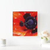 Oranje blaasbloem vierkante klok (Huis)