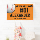 Oranje Black Baseball Team Spirit Spandoek (Insitu)