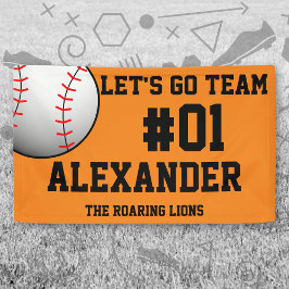 Oranje Black Baseball Team Spirit Spandoek