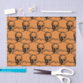 Oranje Black Cool Pattern Skull Halloween party Tissuepapier (Craft)
