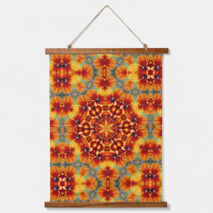 Oranje Black Eyed Susan Daisy Abstract Hangend Wandkleed