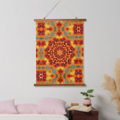 Oranje Black Eyed Susan Daisy Abstract Hangend Wandkleed (Slaapkamer)