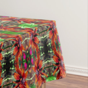 Oranje Black Eyed Susan Flower Abstract Tafelkleed