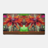 Oranje Black Eyed Susan Flower Art gepersonaliseer Bureaumat (Voorkant)