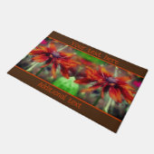 Oranje Black Eyed Susan Flower Art gepersonaliseer Deurmat (Schuin)