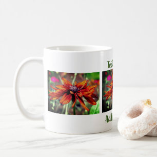 Oranje Black Eyed Susan Flower Personalized Koffiemok