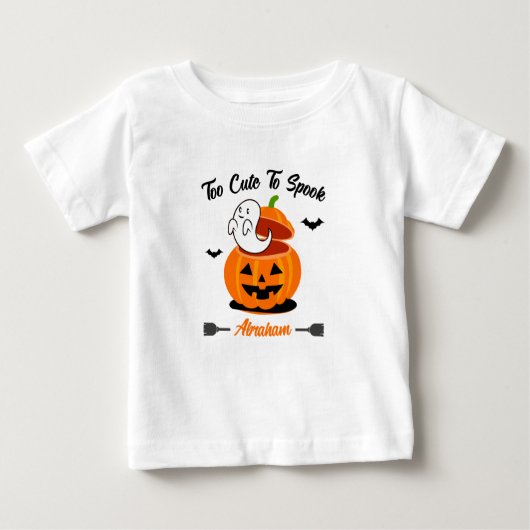 Oranje Black Funny Halloween Pumpkin Ghost Baby (Voorkant)