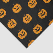 Oranje Black Halloween Ghost en Jack o Lantern Tissuepapier (Detail)