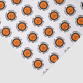 Oranje Black Pattern Modern Happy Halloween Tissuepapier (Detail)