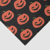 Oranje Black Pattern Pumpkin Halloween party Tissuepapier (Detail)