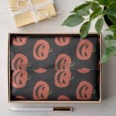 Oranje Black Pattern Pumpkin Halloween party Tissuepapier (Geschenk)