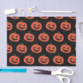 Oranje Black Pattern Pumpkin Halloween party Tissuepapier (Craft)