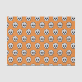 Oranje Black Pattern skull Halloween party Tissuepapier