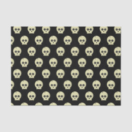 Oranje Black Pattern skull Halloween party Tissuepapier