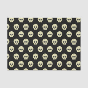 Oranje Black Pattern skull Halloween party Tissuepapier
