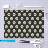 Oranje Black Pattern skull Halloween party Tissuepapier (Craft)