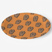 Oranje Black RIP Pattern Halloween Party Papieren Bordje (Gekanteld)