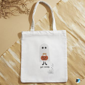 Oranje Black Spooky Schattigee Halloween Ghost Sno Tote Bag