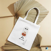 Oranje Black Spooky Schattigee Halloween Ghost Sno Tote Bag