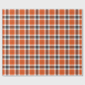Oranje Black Tartan Pset Scottish Pattern Cadeaupapier (Vlak)