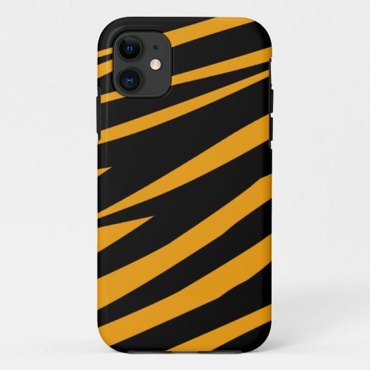 ORANJE BLACK TIGER STRIPES PATROON Case-Mate iPhone CASE (Achterkant)