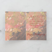 Oranje blad (1) Thanksgiving Kaart (Binnen)