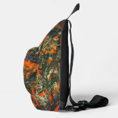 Oranje Blad Camouflage Sling Bag (Rechts)
