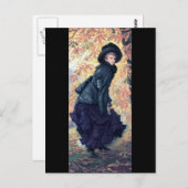 Oranje Blad van de Herfst van de Kleding van de Briefkaart (Voorkant / Achterkant)