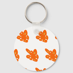 oranje bladbloem Abstract Design Koffie mok Sleutelhanger