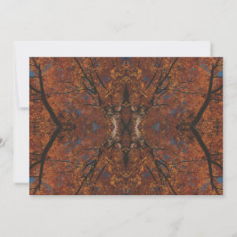 oranje bladeren aan een herfstboom bedankkaart