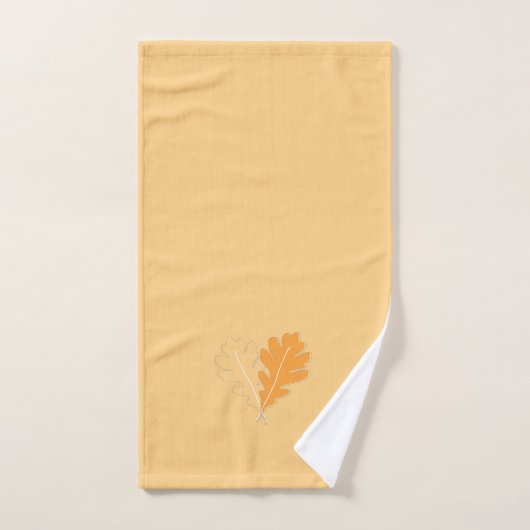 Oranje bladeren bad handdoek (Handdoek)
