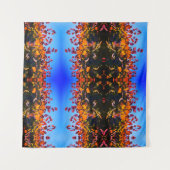 Oranje bladeren en blauwe hemel wandkleed (Voorkant (horizontaal))