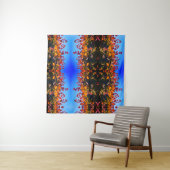 Oranje bladeren en blauwe hemel wandkleed (In Situ (horizontaal))