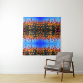 Oranje bladeren en blauwe hemel wandkleed (In situ)