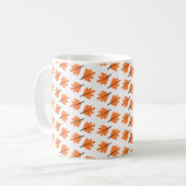 Oranje bladeren, Floral Pattern Autumn, Herfst Koffiemok (Voorkant links)