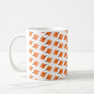 Oranje bladeren, Floral Pattern Autumn, Herfst Koffiemok