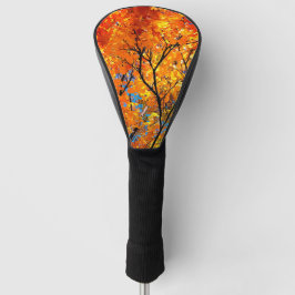 Oranje bladeren golfheadcover
