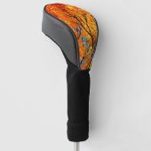 Oranje bladeren golfheadcover (Schuin)