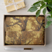 Oranje bladeren in gele hemel tissuepapier (Geschenk)