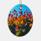Oranje bladeren in Herfst Keramisch Ornament (Rechts)