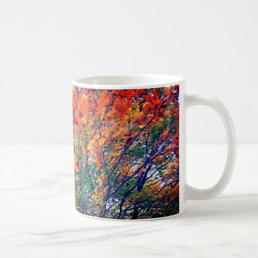 Oranje bladeren koffiemok (Rechts)