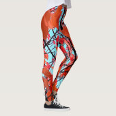 Oranje bladeren leggings (Rechts)