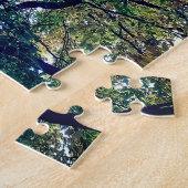 Oranje bladeren legpuzzel (Zijkant)